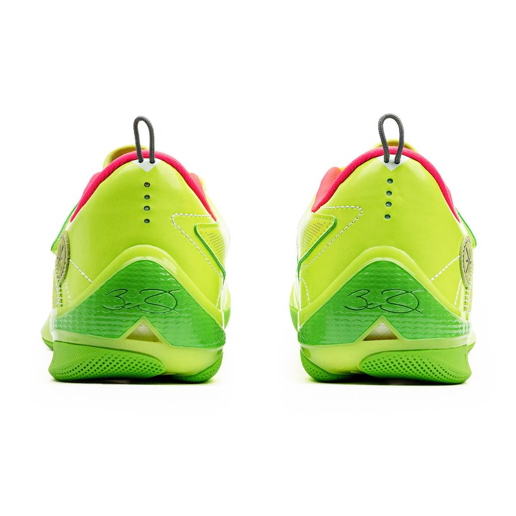 Li Ning Wade Way 808 Fjärde Generationen Ultra Grön Bålgeting Stötdämpande Slitstarka Låga Kolfiberplatta Basketbollsskor Herrsneaker ABAU031-19