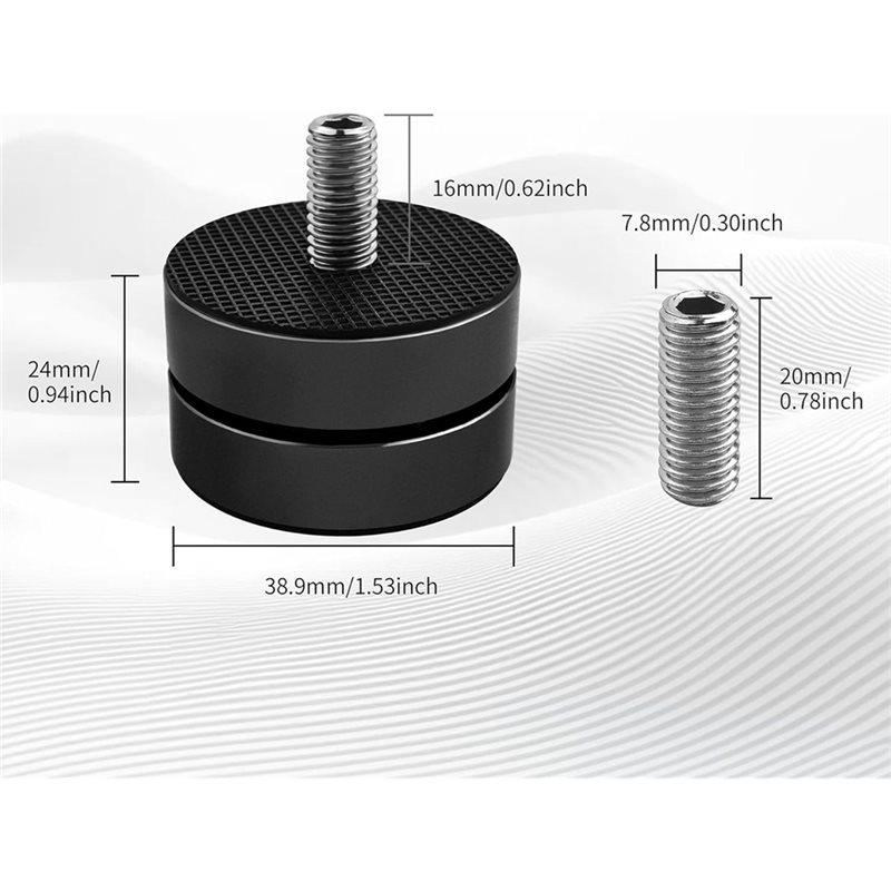 ABBP-3-Point Isolation Feet For Speakers & Turntables, Brass And Aluminum Anti-Vibration Spikes For Audiophiles