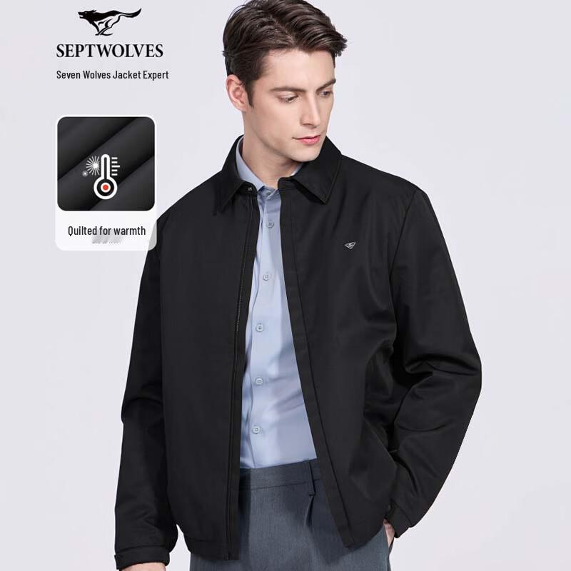 SEPTWOLVES Men's Versatile Warm Thin Cotton Jacket