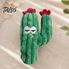 Talos Plush Cactus Cat Toy, Catnip Filled Chew Cute Stuffed Kitten Teething Toy for Indoor Cats Entertainment