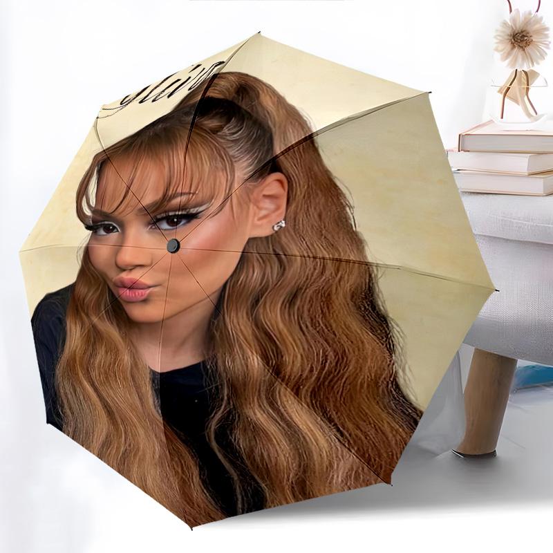 Elegant Fashion Portrait Automatic Umbrella - Suitable Travel Outdoor Portable Umbrella Birthday Gift Daily Essentials
