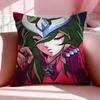 Anime SSaint Seiya Cushion Cover Breathable Linen Pillowcase Summer Odorless EcoFriendly Invisible Zipper Washable