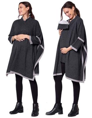 Cardigan Baby Strap Compatible Maternity Cape Gray [Seraphin] Women's S/M