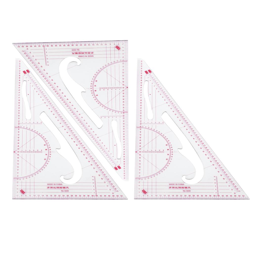 3Pcs Sewing Garment Ruler Clothing Bendable Draw Multifunctional Curve Embroidery Supplies
