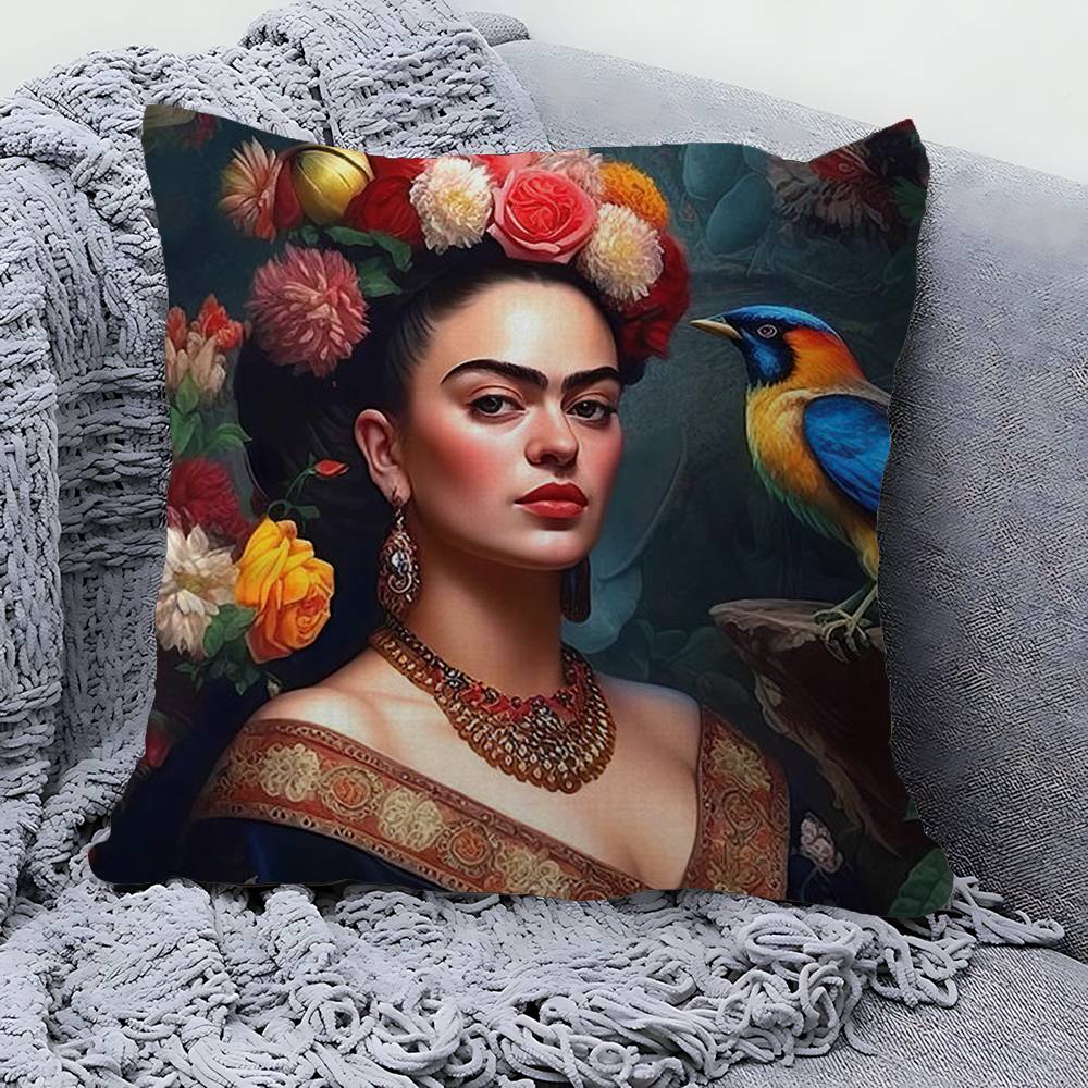 Vintage Kunstenaar F-Frida K-Kahlo Kussenhoes Kussensloop Bekleding Bank Plaid Woondecoratie Kussensloop 50x50cm