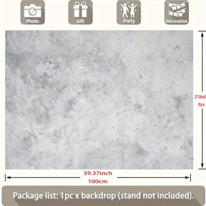 2D Simple Light Grey Stone Backdrop for Room Decor & Content Creation