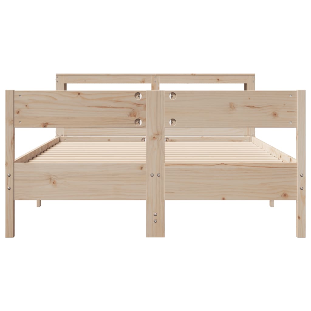 Solid Wood Bed without Mattress 120x200 cm Pine Wood