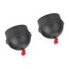 2pcs No Slip Cue Tip Chalk Billiard Pool Cue Chalk Holder with Cord for Snooker Pool (Black)