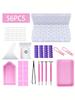 DIY Diamond Painting Tools and Accessories Set 12 18 29 37 45 56pcs for Kids and Adults with Box Pen Tweezers Glue Corrector and Complete Kit