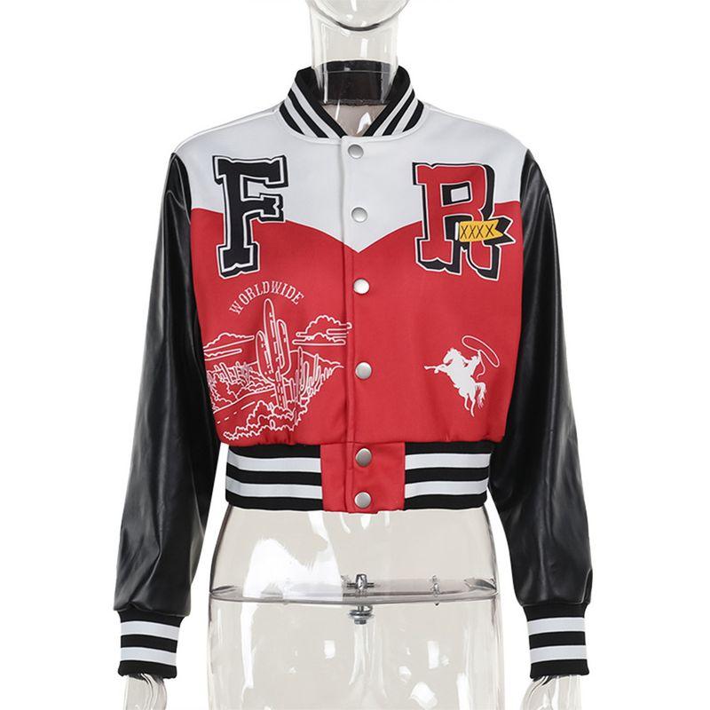 

Бейсбольная форма Новинка Топ Западный стиль Хипстер Универсальный Приталенный Укороченный Сочетание цветов Бейсбольная форма Верхняя одежда Red L