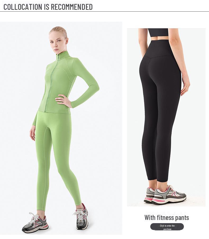 Women's Lulu Yoga Jacket: Quick-Dry, Long-Sleeve Sportswear for Autumn/Winter Fitness