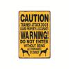 Vintage Tin Art of Courtyard Dog: Garden No - Entry Warning Sign for Home Decoration