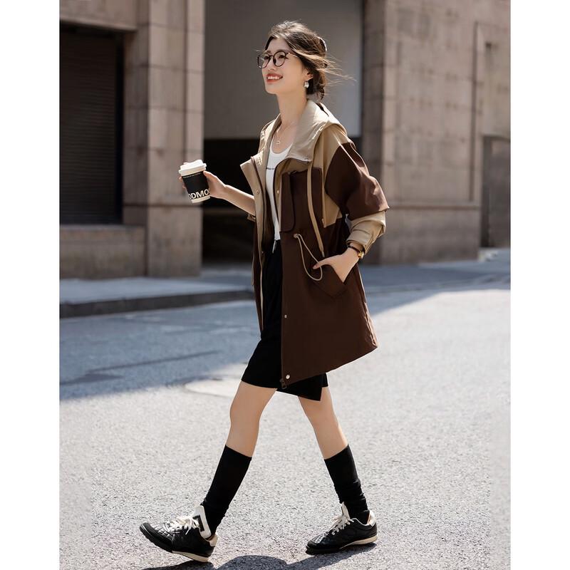 Demana Women's Three-Proof Tech Hooded Color Block Jacket