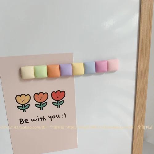 10 Stück Macaron Mattiert Rund Quadrat Kühlschrankmagnete Stark Sterne Liebe Magnetisch Pos Fest