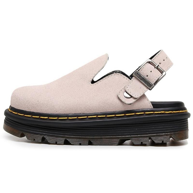 

Martin sandals men s and women s half slippers one pedal anti-velvet leather bag head shoes casual platform sandals Order