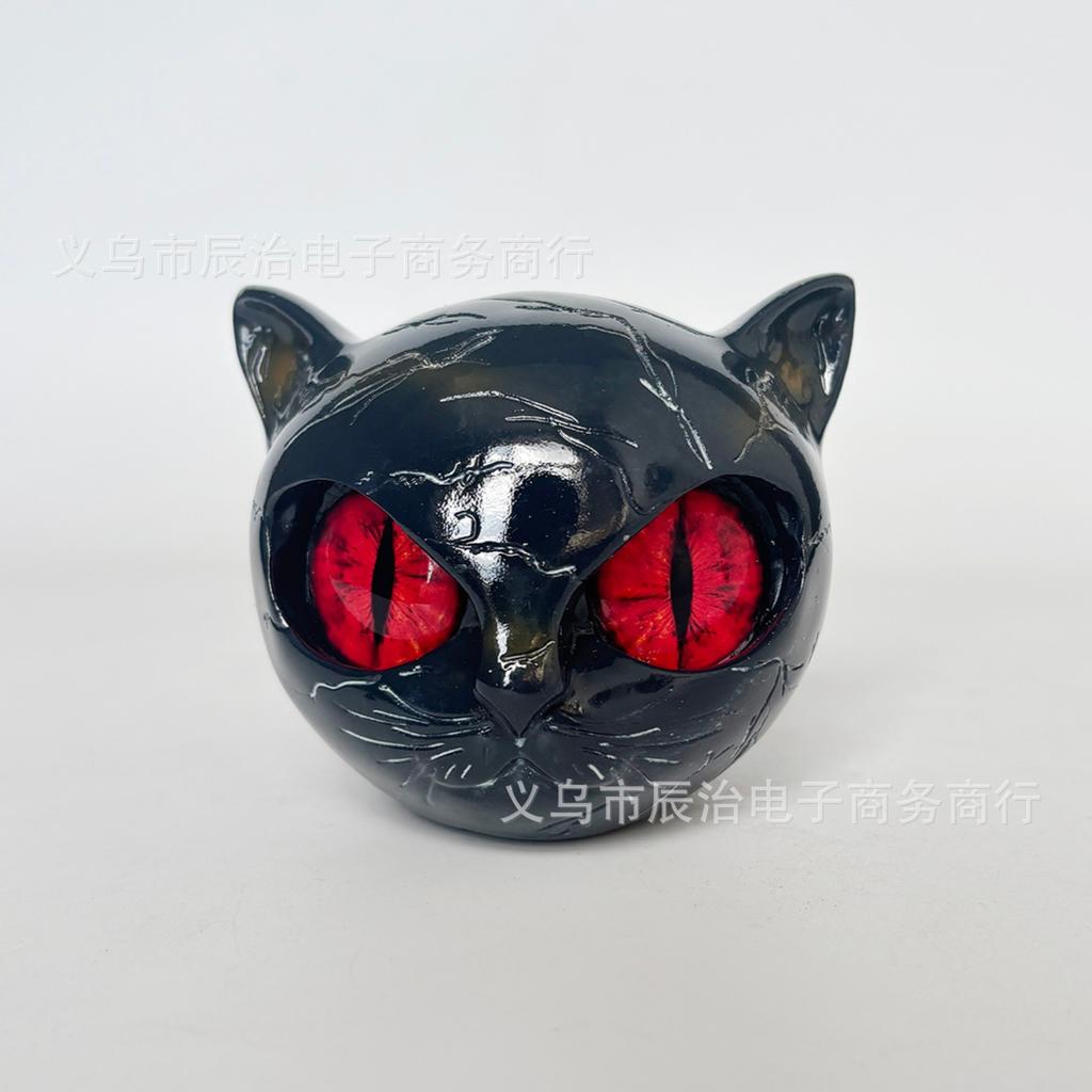 New Luxury Black Cat Stone Sculpture Luxury Black Cat Stone Resin Ornament