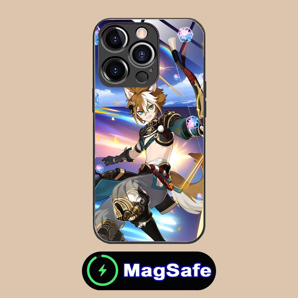 Game GI Gorou Mobile Phone Case for iPhone 17 16 15 14 13 12 11 Air Pro Max Plus Mini MagSafe Glass Colorful Cover Pretty Cover