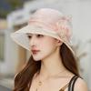 Summer Fashion Flowers Fascinator Hats Wide Brim Party Church Hat For Women Elegant Fedora Ladies Kentucky Derby Cap