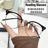 Women's New Retro Round Frame Fashion Reading Glasses Men and Women High-definition Anti-blue Light Reading Presbyopia Glasses