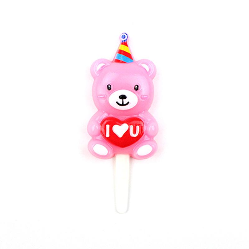 

Three-dimensional New Huggable Bear Birthday Candle Ins Korean Style Children s Cute Teddy Pet Cake Decoration Hug Bear Candle - Chocolate