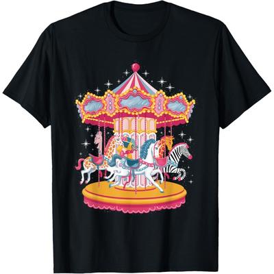 Horse Riding Carousel Rider Country Fair Carnival Fair T-Shirt