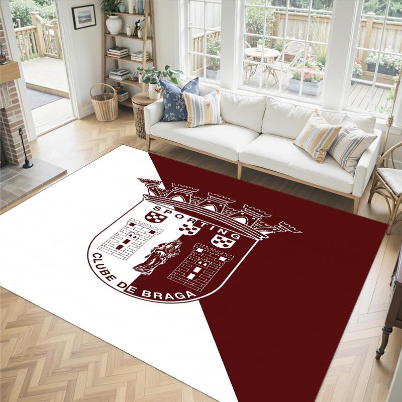 Braga FC Design Crystal Velvet Carpet Cozy Non?Slip Printed Rug For Bedroom Living Room Entrance