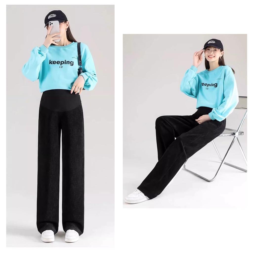 Maternity Pregnancy Wide Thin and Fleece Lined Covers Your Body Comes with an Waist Suitable for Prenatal and Postpartum Slimming Effects [Shubeiyi]