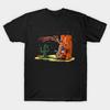 Men Black Print T-shirt Runner And Wile E. No-Cut Transfer Paper Print Cotton Tshirt