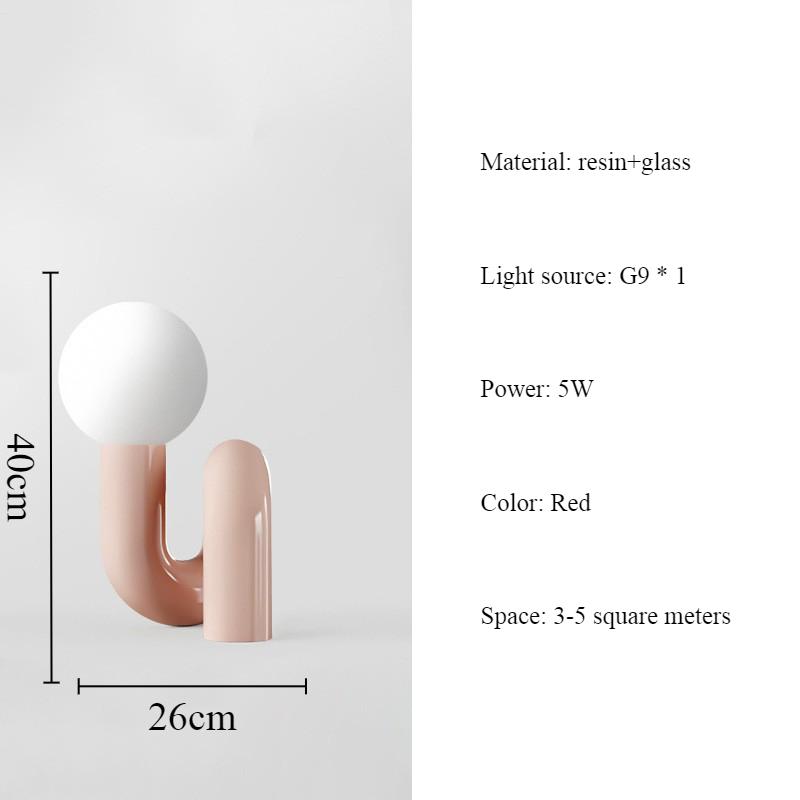 Minimalist Postmodern Resin Model Desk Glass Table Lamp Nordic Hotel  Homestay Bedroom Desk Lamp Atmosphere Luster LED Decor