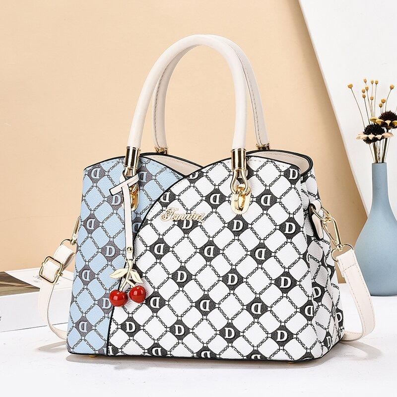 Новая модная напечатанная сумка-сплайсинг большая вместимость многослойная сумка через плечо сумка через плечо высокий уровень внешнего вида Tide 3395₽