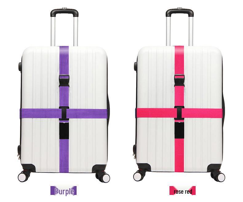 Explosion-Proof Customs Lock Luggage Straps: Reinforced Cross-Packing Straps for Tightening Checked Baggage.