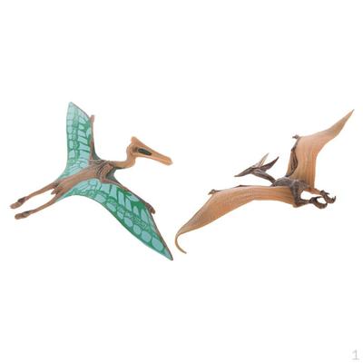 2x Cretaceous Pterodactylus Model Action Figures