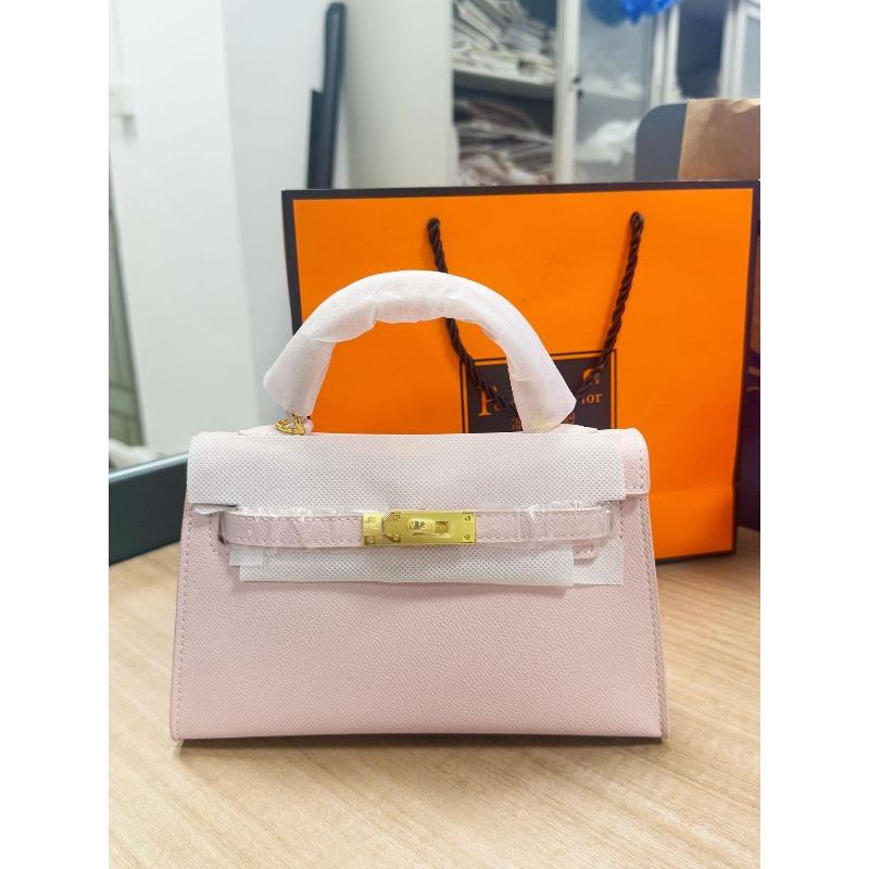 New trendy second-generation mini Kelly bag shoulder messenger bag niche contrasting handbag
