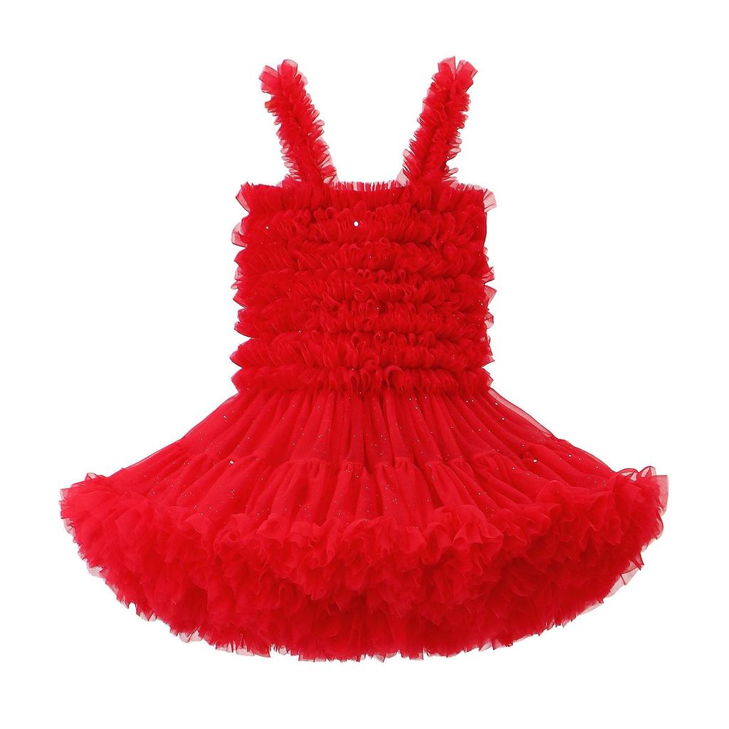 Sommer-Prinzessinnen-Netz-Tüllkleid für Mädchen - Europäischer & Amerikanischer Stil