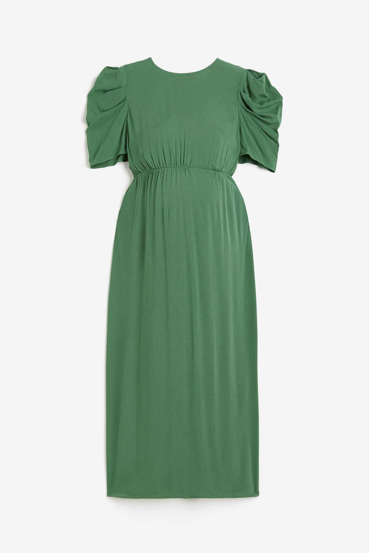 

МАМА Креповое платье с пышными рукавами