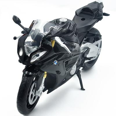 1/12 Závodní motocykly Simulace Slitina Model motocyklu s helmou Zvuk a světlo Sbírka Dětské hračky