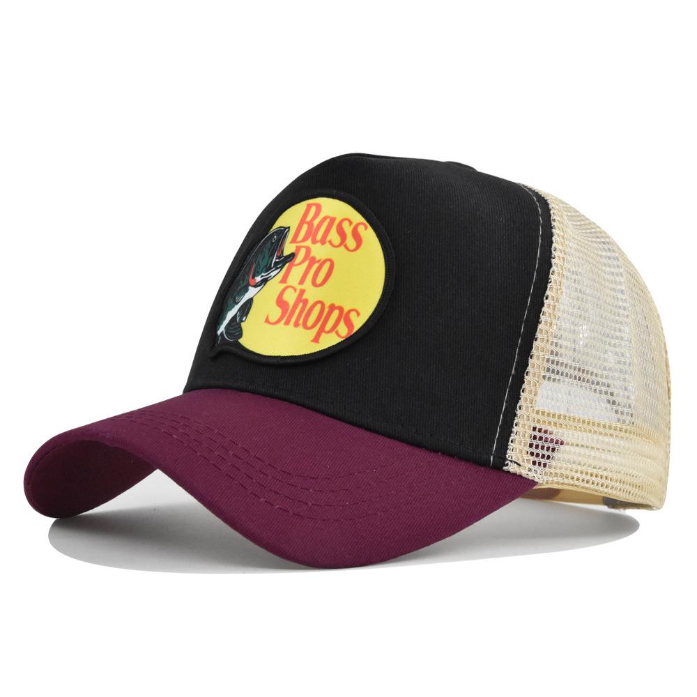Cappellino a Rete con Visiera Curva e Ricamo a Punto Croce - Cappello da Sole Estivo