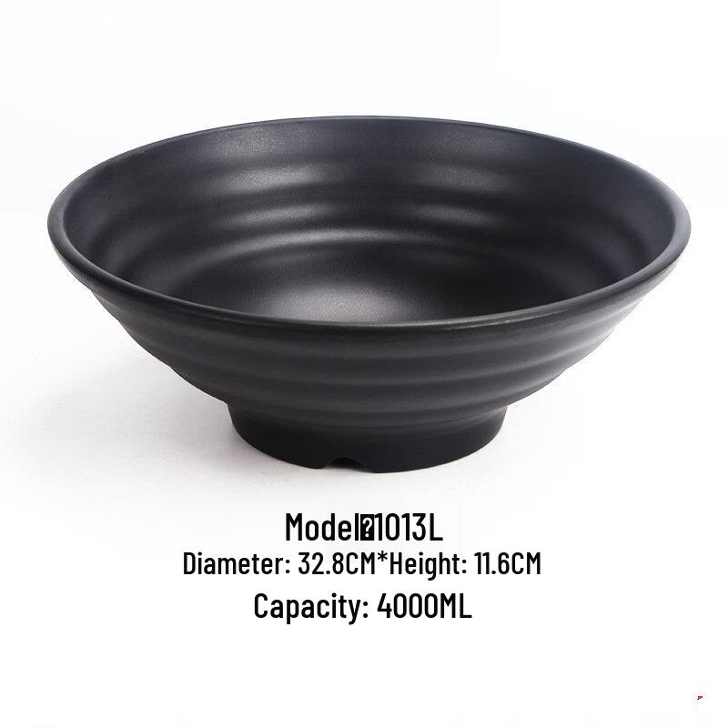 abay Cream Style Black Frosted Ceramic Serving Bowl