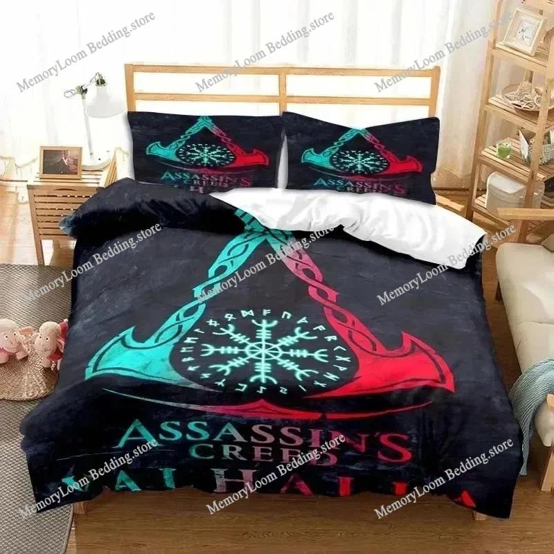 Game A-Assassin S Creed Art Bedding Set Gamer Duvet Cover Set Adult Boys Bedroom Single Double King Size Comforter Quilt Cover