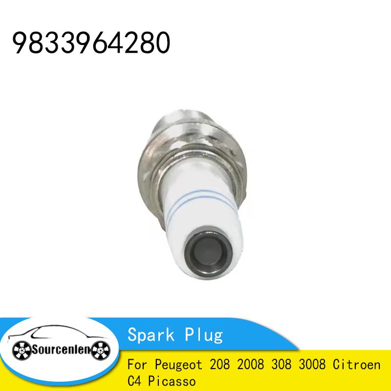 

Brand New 1 Pcs Spark Plug 9833964280 For Peugeot 208 2008 308 3008 Citroen C4 Picasso