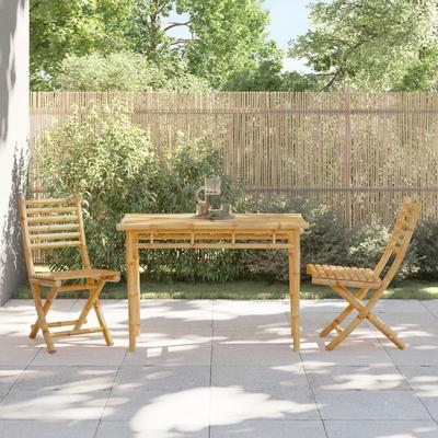 Garden Dining Table 110 X 55 X 75 Cm Bamboo