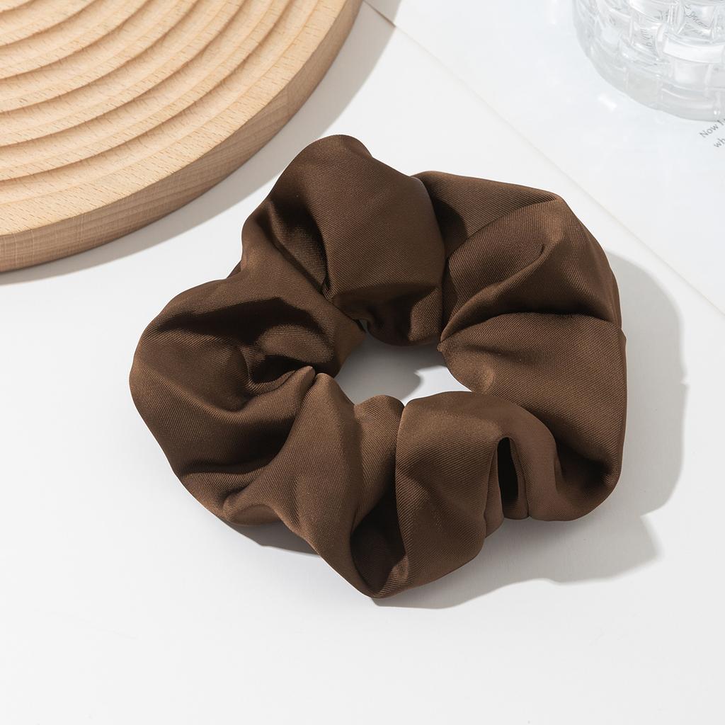 Vintage Silk Satin Hair Scrunchies Elastic Hair Bands Solid Color Women Girls Headwear Ponytail Ties Rope Hair Accessories