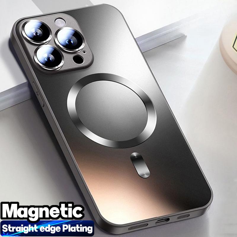 Custodia Magnetica Per IPhone 14 Pro 6,1″ – Morbida Opaca Metallizzata Con Protezione Fotocamera – Compatibile MagSafe