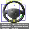 For Renault Megane 2 2003-2008 Kangoo Scenic 2 Hand Sewing Steering Wheel Cover