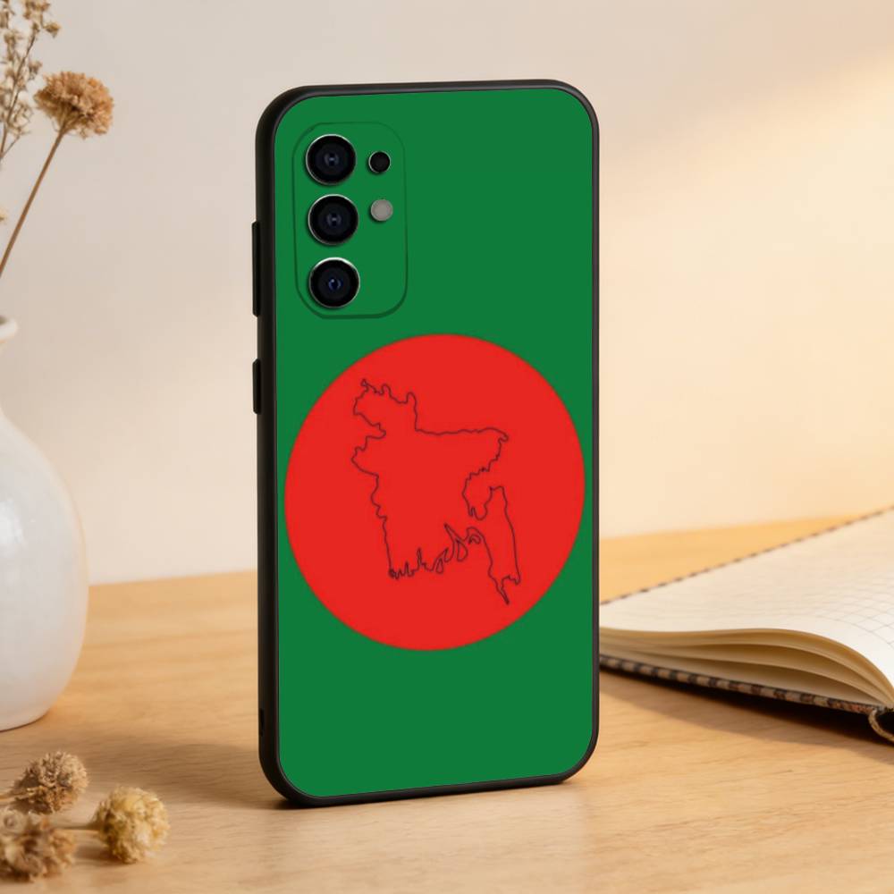 B-Bangladesh Flag Phone Case For Samsung S25,S24,S21,S22,S23,S30,Ultra,S20,Plus,Fe,Lite,Note,10,Black Cover
