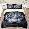 Ensemble de literie 3 pièces imprimé Tigre Blanc, Respirant et Doux, Convient à Toutes les Saisons, Lavable en Machine, Convient à la Décoration de Chambre,yy250822172