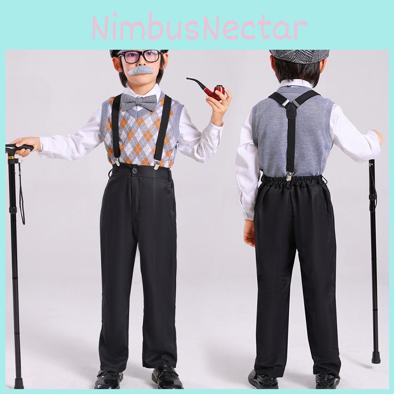 Childrens Elderly Day Cosplay Costume Stage Performance Halloween Party Fashion