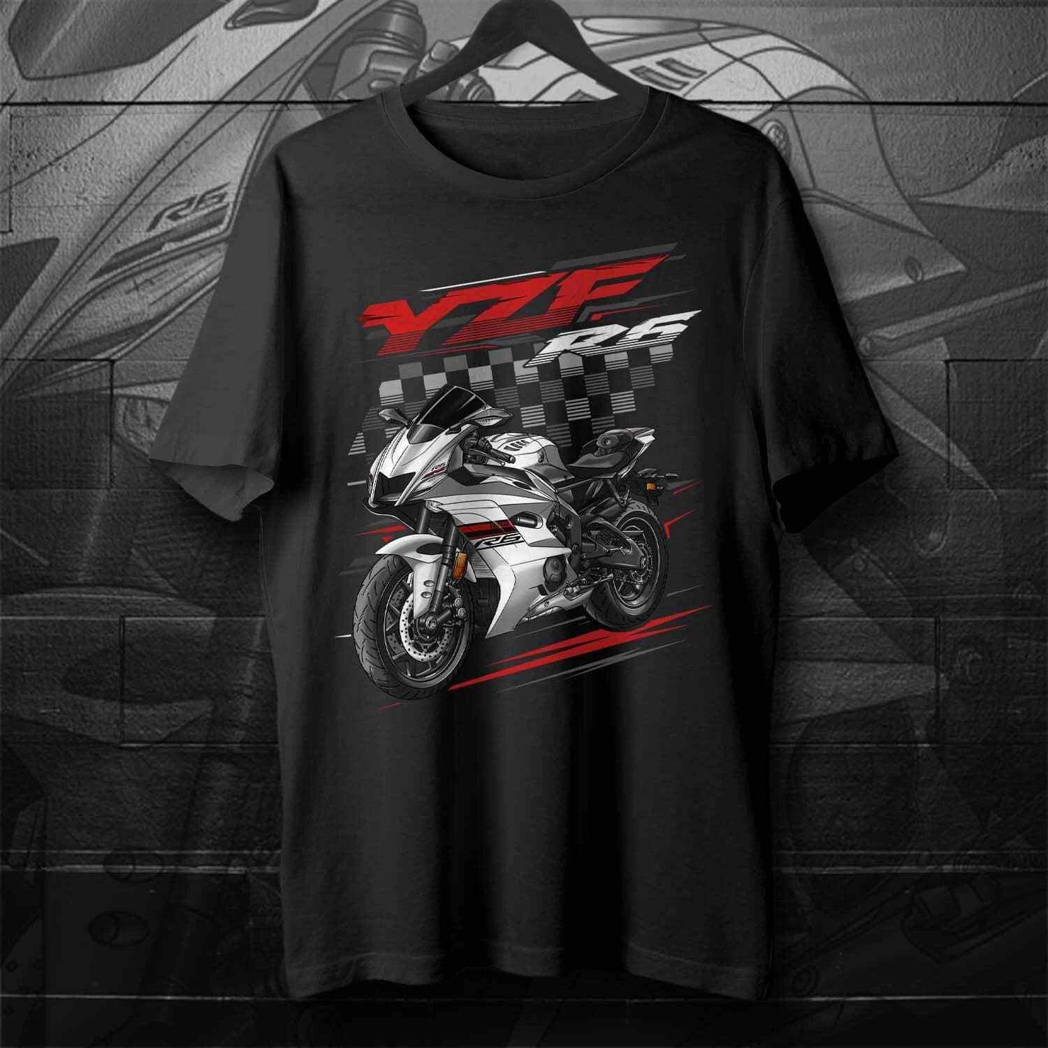 Black men s and women s T-shirt Yamaha R6 Motorcycle S