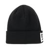 New Era Knit Cap with Archive Free Basic Cuff Flag Black Logo, Black/Flag Logo, Knit, Big, Large,
