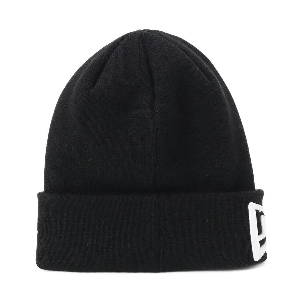 New Era Knit Cap with Archive Free Basic Cuff Flag Black Logo, Black/Flag Logo, Knit, Big, Large,